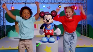 MICKEY Disney Junior Hot Dog Dance Break Mouse, Interactive Plush Toy, Lights, Songs, Games, Officially Licensed Kids Toys for Ages 3 Up by Just Play