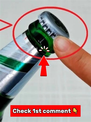 The bottle cap has a small, easy-to-find dot. Press it for a few seconds and the cap pops open, no need to use an opener. | Lessons Taught By Life