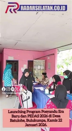 Launching program Posyandu era baru dan PEDAS 4 tahun 2026, di Desa Batulohe, Bulukumpa. #posyandu