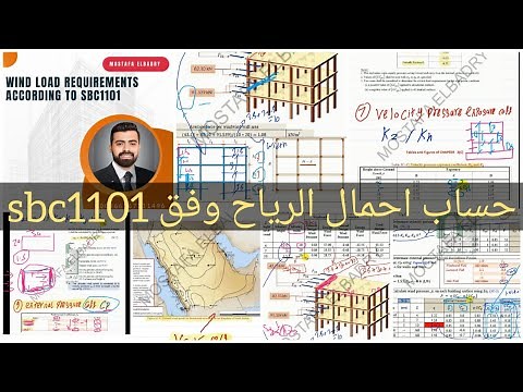 شرح حساب احمال الرياح وفق الكود السعودي للمباني السكنية wind load as per sbc 1101