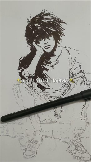 L Lawliet sketch from death note #animeeart #sketch #llawliet #deathnote