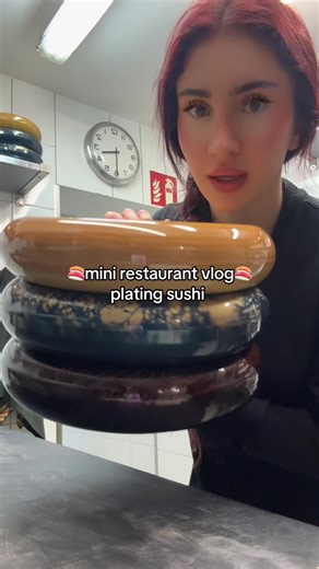 All You Can Eat Sushi Plating in a Mini Restaurant Vlog