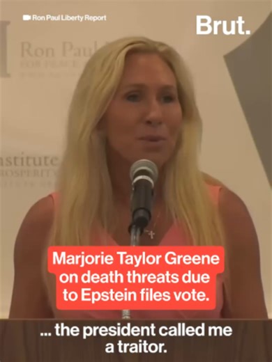 Former Georgia Congresswoman Marjorie Taylor Greene said she and her family received death threats after President Donald Trump publicly called her a “traitor.” Speaking at The Ron Paul Institute in Texas over the weekend, Greene discussed disagreements with Trump over efforts to release documents related to the Jeffrey Epstein case. Greene claimed the issue created tension between the two former political allies. #MarjorieTaylorGreene #DonaldTrump #JeffreyEpstein #USPolitics