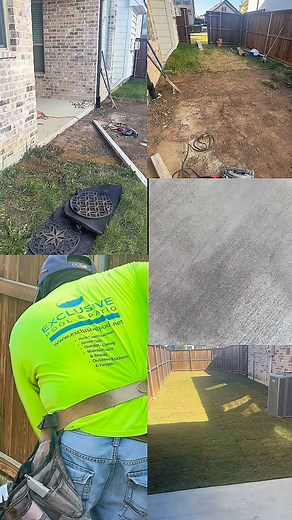 Another Celina backyard leveled up! 🚀 Fresh concrete patio extension ✔️ New sidewalk ✔️ Brand-new sod ✔️ A simple makeover with BIG curb-appeal impact. Thinking about upgrading your backyard? We’ve got you covered. 🌿💪 #ExclusivePoolAndPatio #CelinaTX #BackyardRevival #sod #concrete #patio | Exclusive Pool and Patio