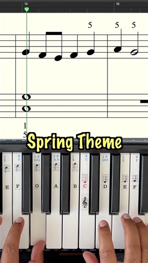 Spring Theme (From 'The Four Seasons') || Antonio Vivaldi || Slow || Piano || Sheet Music