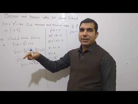Maximum and Minimum of a Function on a Closed Interval | Step-by-Step CAG