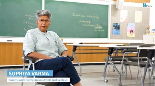 📚Our first academic batch at Azim Premji University (Bhopal Campus) commenced in September 2023. Listen to our Academic Director Supriya Varma talking about the collaborative learning environment where discussions and dialogue are key to learning at Azim Premji University. Know more about our undergraduate programmes: https://lnkd.in/gfCUMfJ #AzimPremjiUniversity #BhopalCampus #Pedagogy #collaborativelearning | Azim Premji University