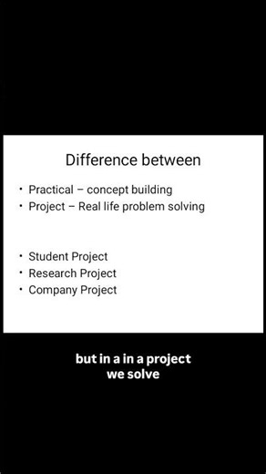 Understanding the purpose of Project and Practical
