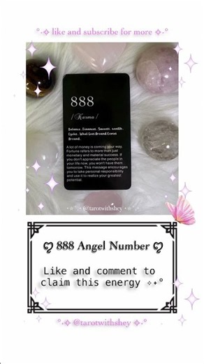 Angel Number - 888 Karma YOU GIVE WHAT YOU GET #TarotwithShey