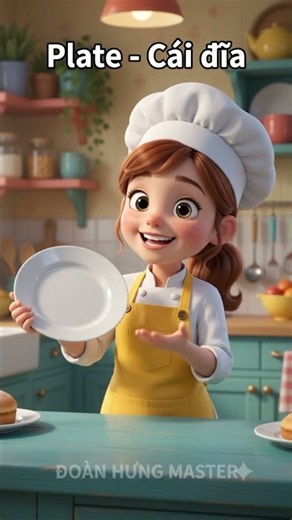 Plate - Cái đĩa | Đoàn Hưng Master#Plate#Cáiđĩa#ĐoànHưngMaster#LearnEnglish #Shorts