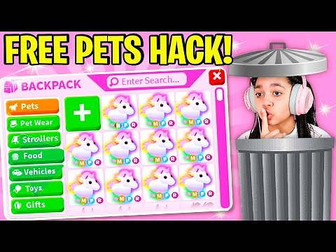I Got FREE PETS AS A TRASH CAN For 24 HOURS In Adopt Me! Roblox