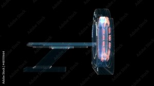 Digital MRI scan Hologram. Medicine and Technology Concept