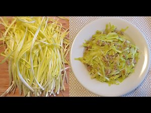 Yellow chives with minced pork recipe
