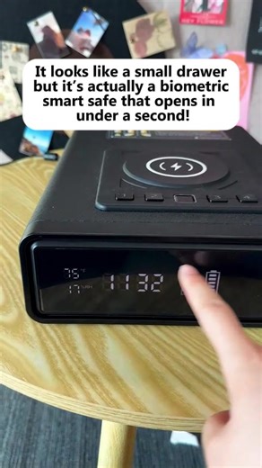 This mounted safe keeps your firearm secure but instantly accessible. Fingerprint, code, or key and the door pops open automatically. Perfect for home or truck use. #gunsafe #biometricsafe #homesecurity #tiktokshopblackfriday #selfdefensegear