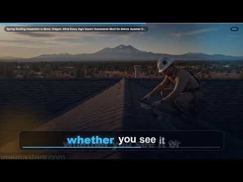 Spring Roofing Inspection in Bend, Oregon: What Every High Desert Homeowner Must Do Before Summer He