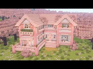 [Minecraft] How to Build a Cozy Cherry Blossom House / Tutorial