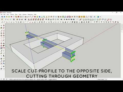 How to create a Simple Intersection Cut - Sketchup Quickie