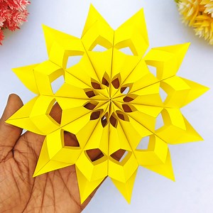 How to Make Paper Snowflake | DIY Paper Cutting Snowflake For Home Decorations | Easy Paper Crafts #crafts #papercraft #homemade #snowflakes #homedecor | Creative Art & Craft Ideas