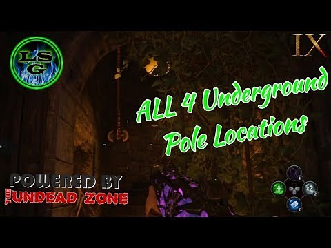 ALL 4 UNDERGROUND POLE LOCATIONS (ZEUS EASTER EGG STEP) "IX" CALL OF DUTY BLACK OPS 4 ZOMBIES