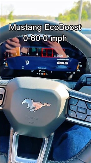 2026 Mustang EcoBoost S650 performance 0-60-0 mph test #mustang #ford #mustangecoboost #carreview