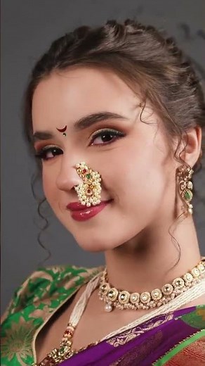 Traditional Marathi Bridal Makeup Look | Colors Queen cosmetic