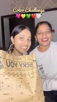 Let’s do *Color Challenge* with Mummy🎨🎀🫶🏻 #shorts #shortsfeed #challenge