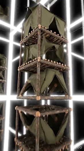 I Built a SECRET Folding Tent Inside an Infinite Mirror Room 🪞