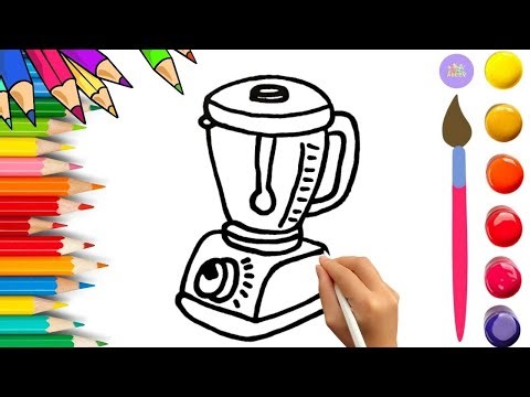 How To Draw cute Blender Drawing, Painting & Coloring For Kids and Toddlers_🌈🎨