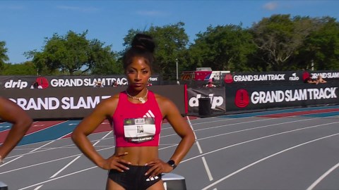 Russell runs second-best 100m hurdles in HISTORY