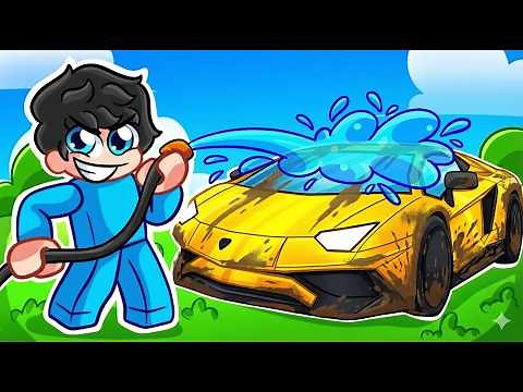 Lavando COCHES para Hacerme MILLONARIO en Roblox Car Wash Simulator