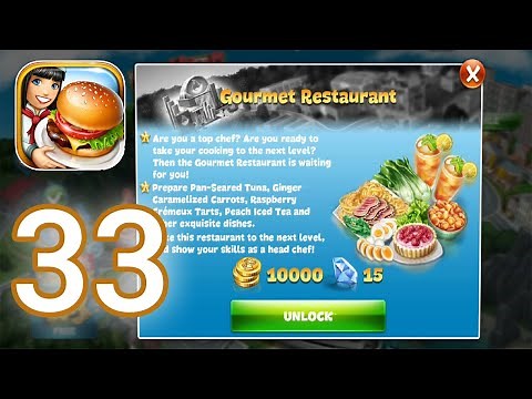 Cooking Fever - Gameplay Walkthrough Part 33 - Gourmet Restaurant Level 1 - 5 (iOS, Android)