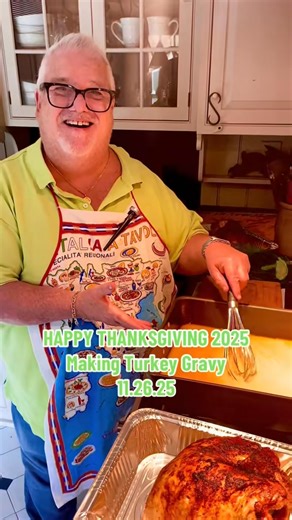 I’m so happy when I’m at my stove and cooking for my family. From yesterday. Making the Turkey Gravy from the drippings. A roux. Onions. Apple Cider. Fresh sage. Bell’s Seasoning. Salt. Black pepper. Stock. | A Food Obsession