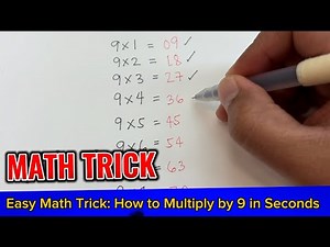 Easy Math Trick: How to Multiply by 9 in Seconds (Math Tricks | How to Multiply Fast)