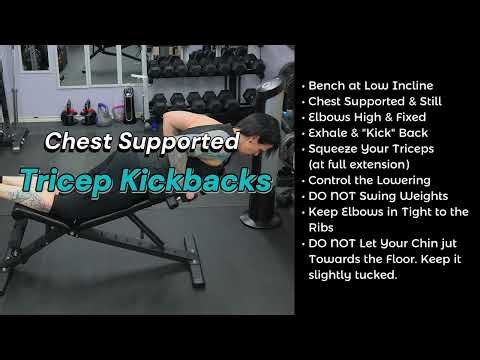 Chest Supported Low Incline DB Tricep Kickbacks