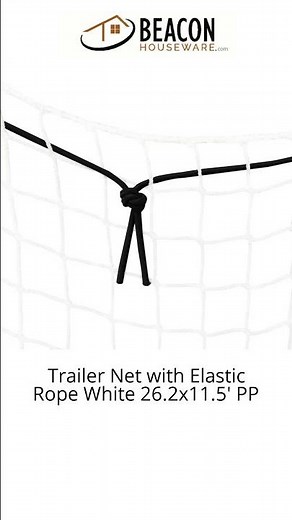 Trailer Net with Elastic Rope White 26.2X11.5' PP