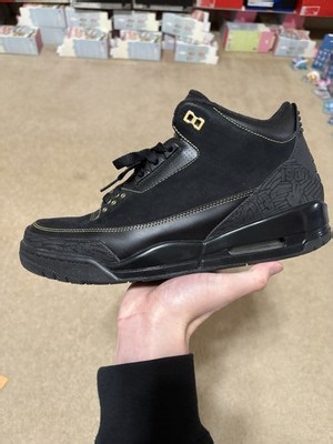 Size 12 - CLEAN Air Jordan Retro 3 Black History Month Black Metallic Gold | eBay