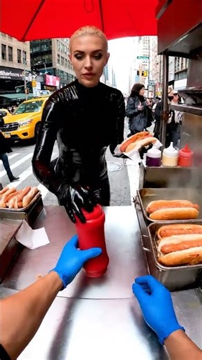 Ketchup EXPLOSION at NYC Hot Dog Stand!