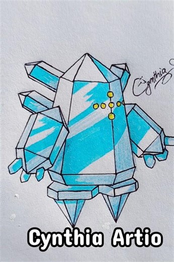 Drawing Regice✏ #shorts#drawing#pokemon#anime#regice#how#howto#howtodraw#stepbystep#easydrawing#draw