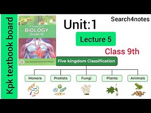 The Five Kingdom Classification| lecture 5| class 9th| kpk textbook board|complete detail