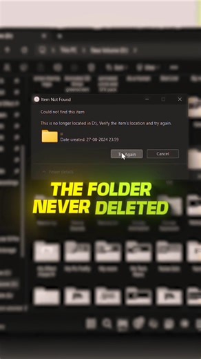 💻⚡ Delete Folder Using CMD | Windows Command Trick #CMDCommands #WindowsTips #DeleteFolder #PCTips