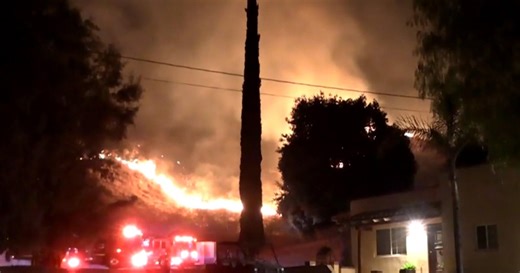 Canyon Fire in California spreads due to high winds and temperatures