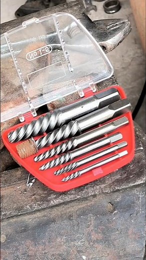 6-piece damaged hex bolt extractor set remove broken, damaged, or stripped screws and bolts #diy