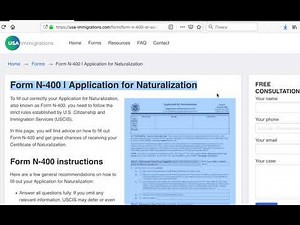 Formulario N-400 | Solicitud de Naturalización | USA-immigrations.com