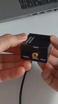 Connect Dell laptop output via SPDIF Toslink optical cable Analog to Digital audio Converter #shorts