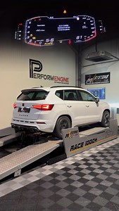 🚗 Cupra Ateca VZ 4Drive 2.0 TSI 300ch : 📉 Origine : 300ch - 400Nm 📈 Stage 1 : 383ch - 508Nm 📈 Gains : 83ch 108Nm ⚙️ Stage 2 TCU 🔧 Nos services : Vente & installation de pièces performance Reprogrammation moteur & boîte automatique Passage au banc de puissance 🛒 shop.performengine.be Pour plus d’informations : 📩 info@performengine.be 📲 065/70.02.26 📍Rue du Grand Courant 4A/4, 7033 Cuesmes 🌍 Zoning de Cuesmes, Belgique 👉 Un projet performance ? Contactez-nous | PerformEngine