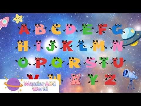 Classic ABC Song: Floating in the Cosmos! 🌌 Explore Full Alphabet A-Z | Wonder ABC World
