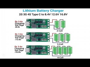 2S/3S/4S Step-Up Boost Charging Module Type-C Lithium Li-ion Battery Protection Board #diy #18650