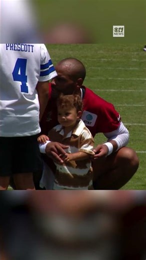Dak Prescott gets some daddy daughter time in during Cowboys Training Camp