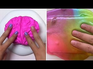 SATISFYING CLAY SLIME | ASMR CLAY SLIME MIXING VIDEO #6