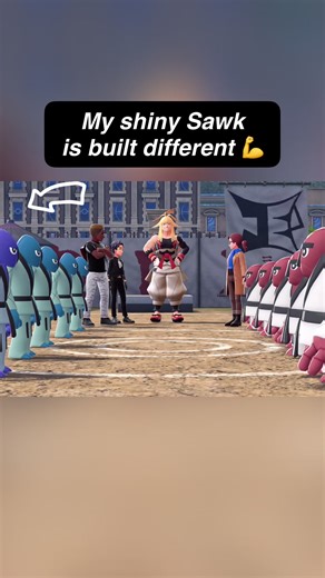 who’s better? sawk vs throh 💪 #pokemoncommunity #pokemonlegendsza #shinypokemon